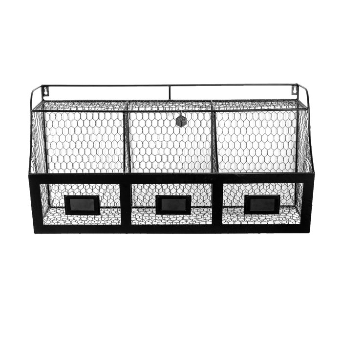 MyGift Metal Wall Organizer with Wall Baskets Wayfair